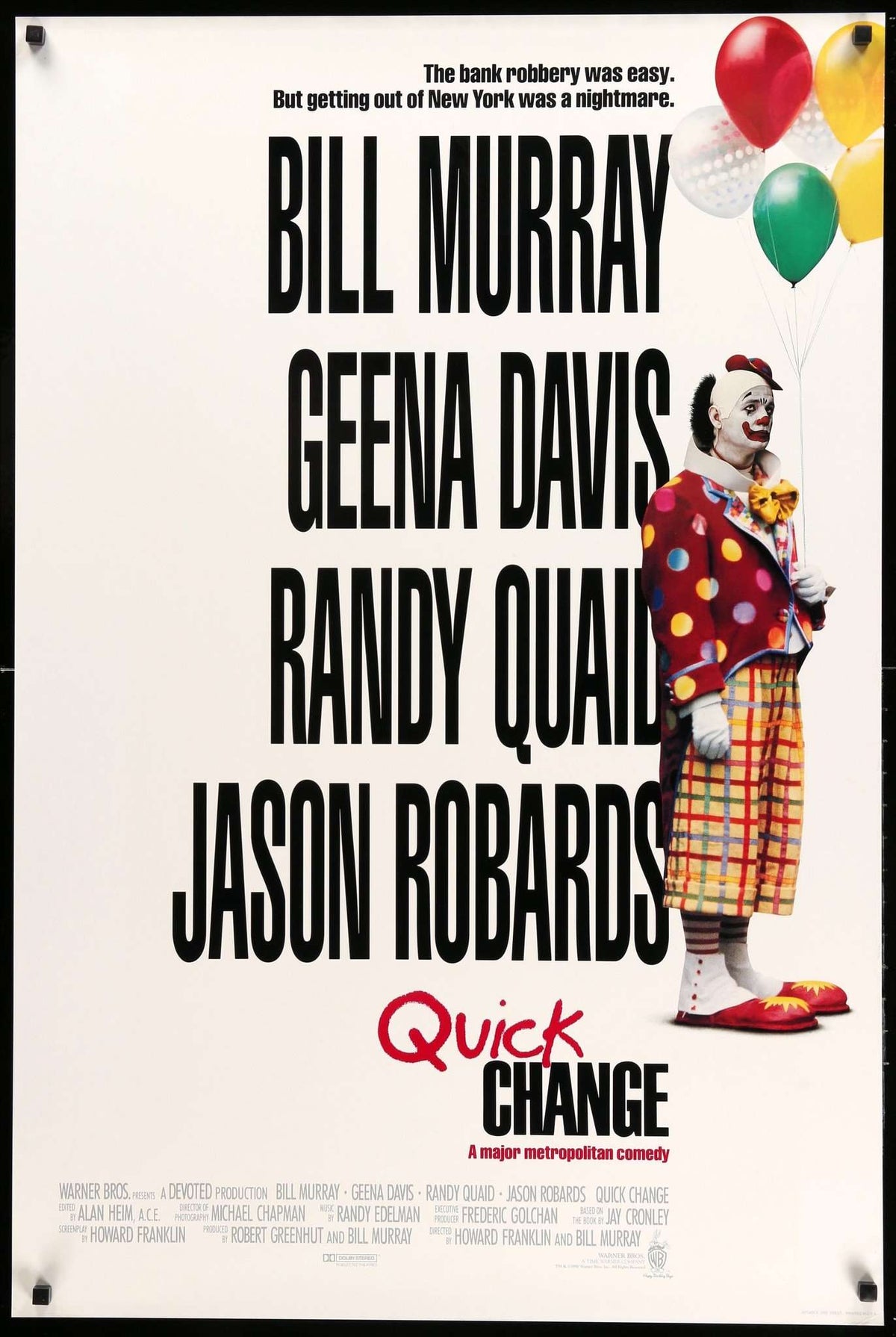 Quick Change (1990) original movie poster for sale at Original Film Art