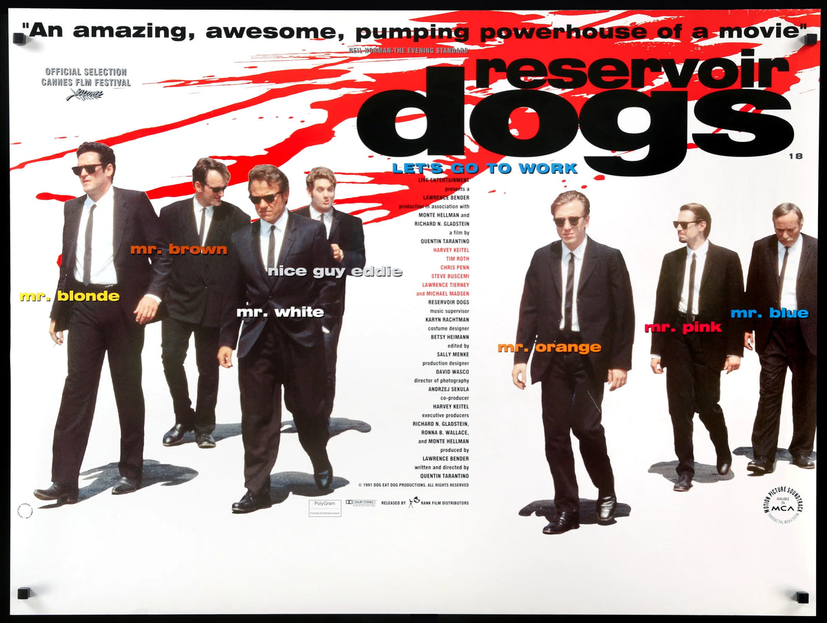 Reservoir Dogs (1992) original movie poster for sale at Original Film Art