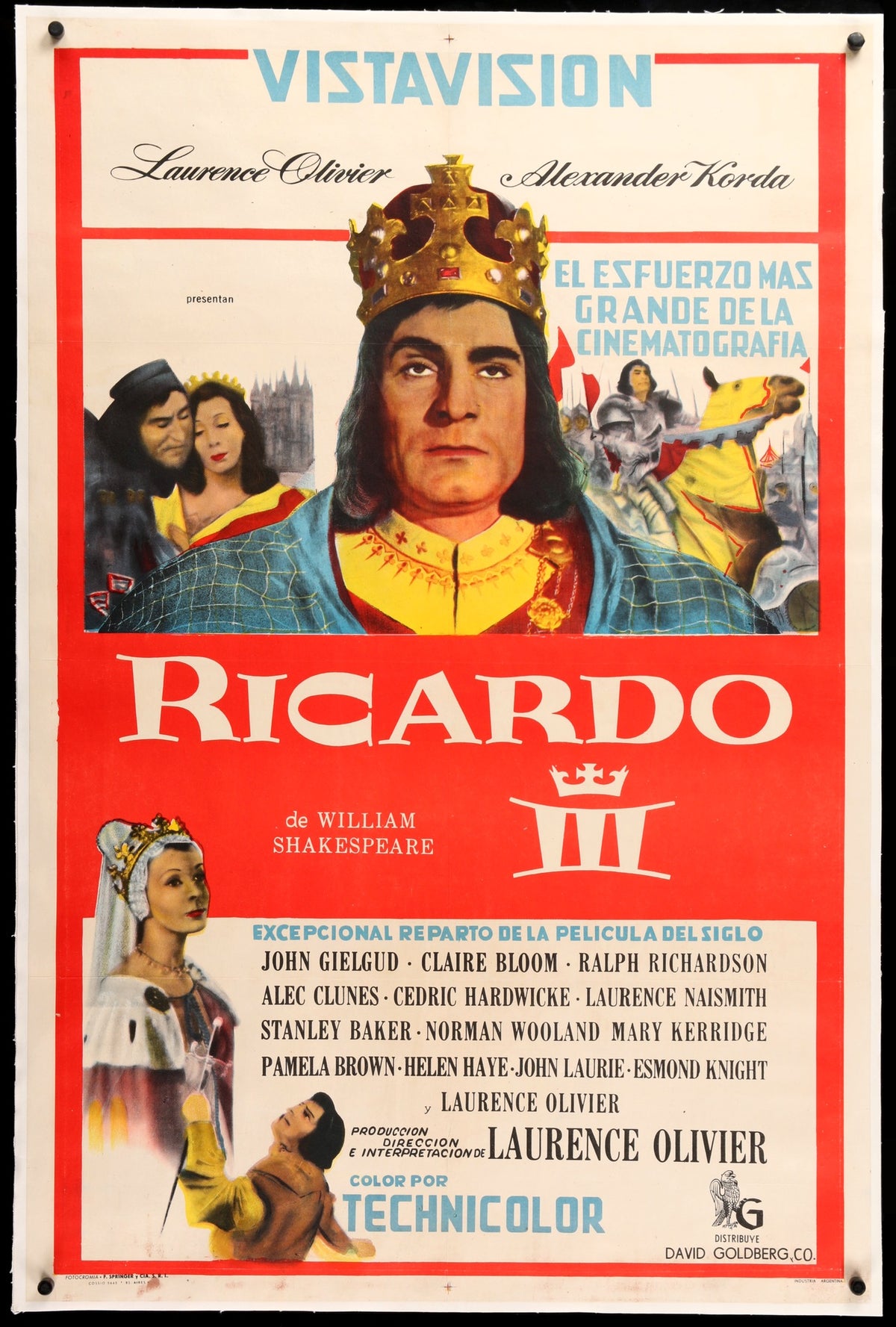 Richard III (1955) original movie poster for sale at Original Film Art