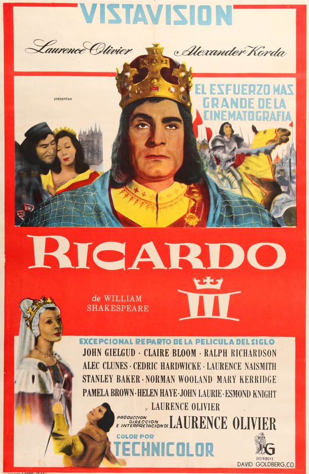 Richard III (1955) original movie poster for sale at Original Film Art - Vintage Movie Posters