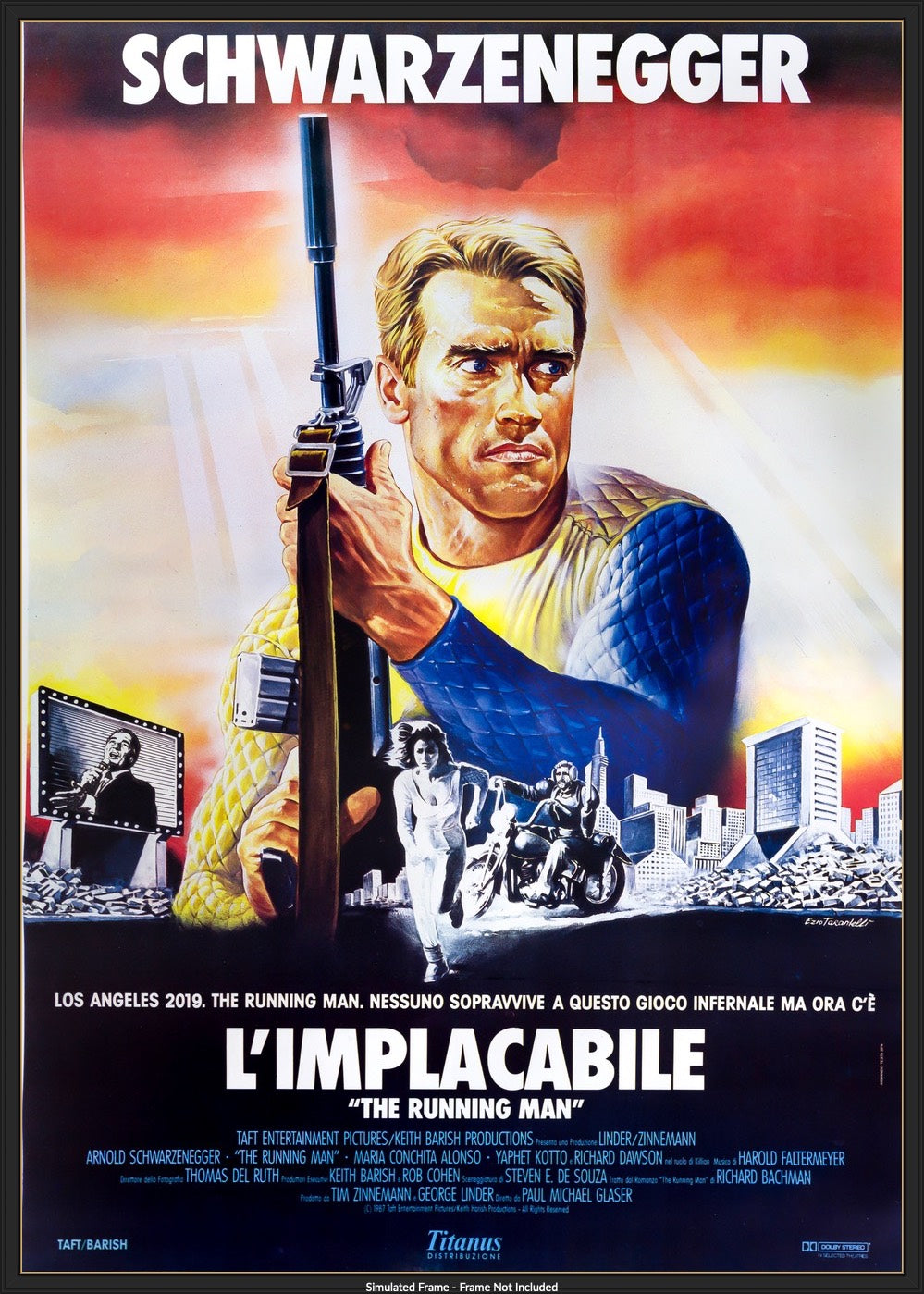 Running Man (1987) original movie poster for sale at Original Film Art - Vintage Movie Posters