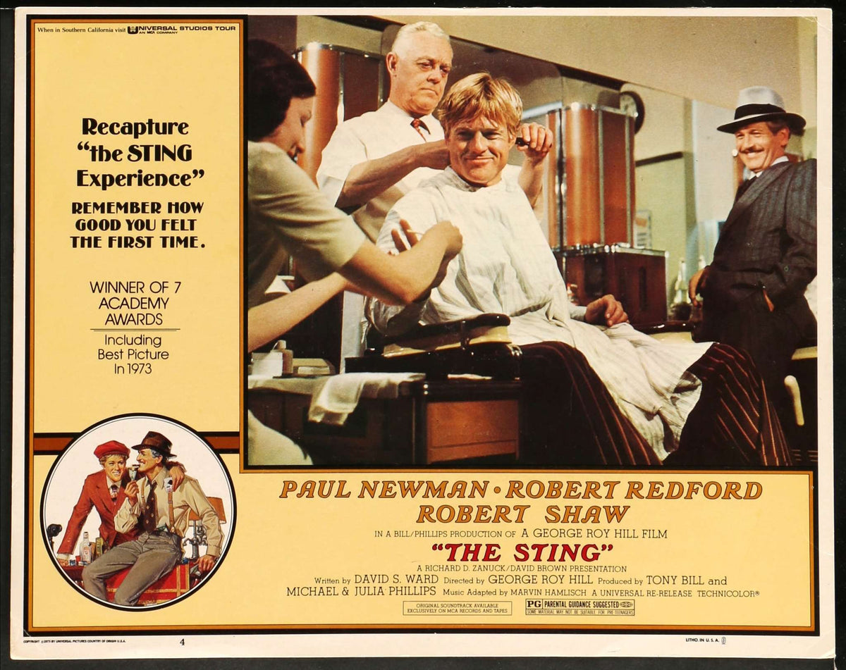 Movie Poster - Sting (1973) R77 Lobby Card #4  - Original Film Art - Vintage Movie Posters