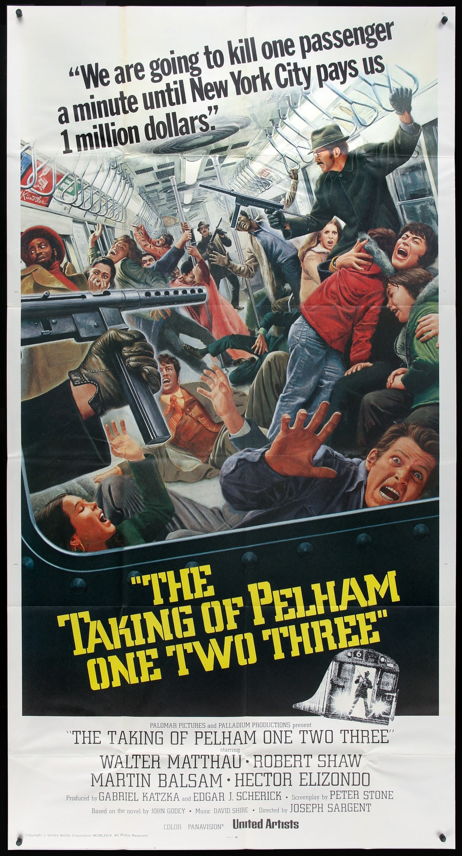 Taking of Pelham One Two Three (1974) original movie poster for sale at Original Film Art - Vintage Movie Posters