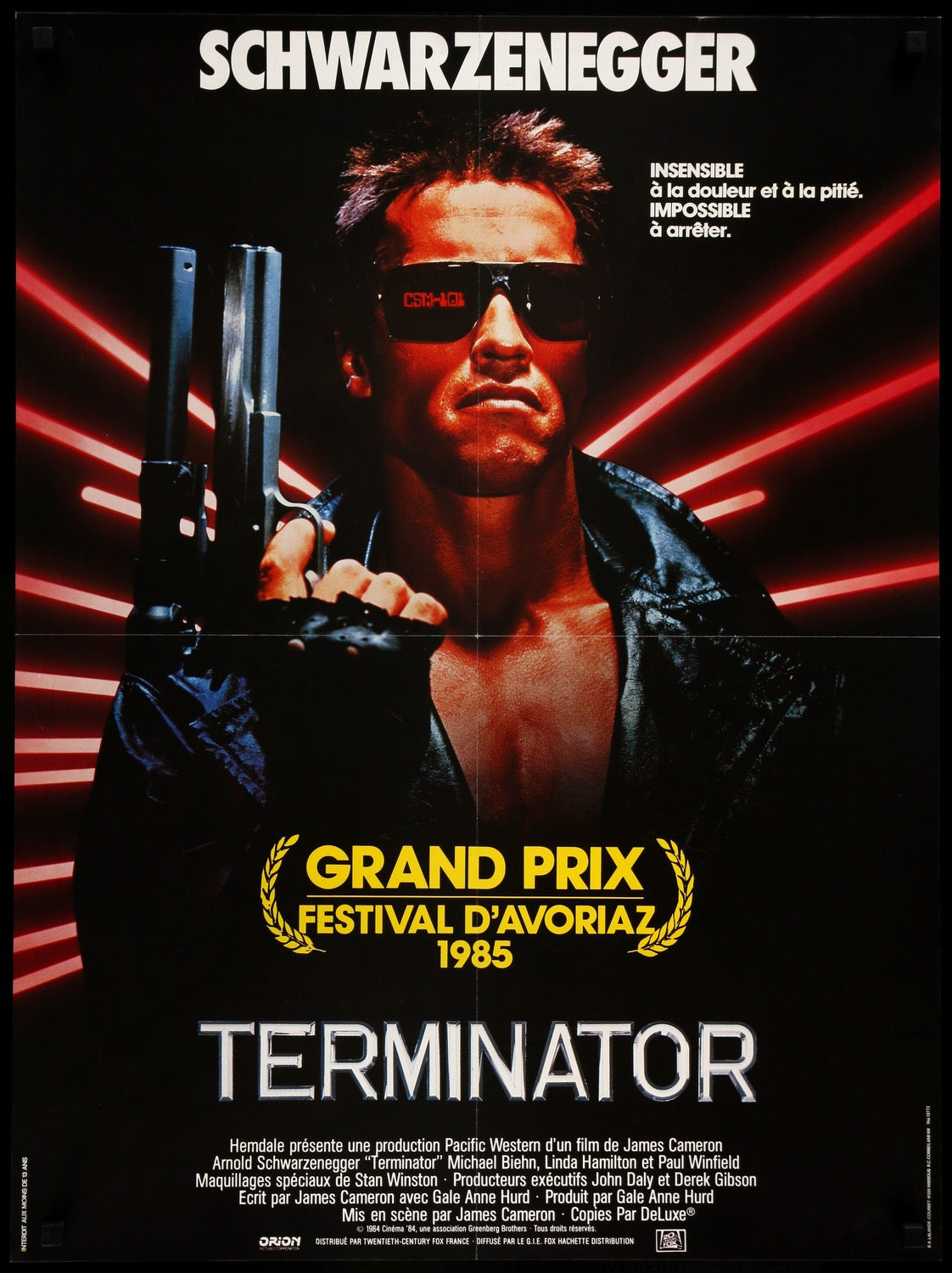 Terminator (1984) original movie poster for sale at Original Film Art - Vintage Movie Posters