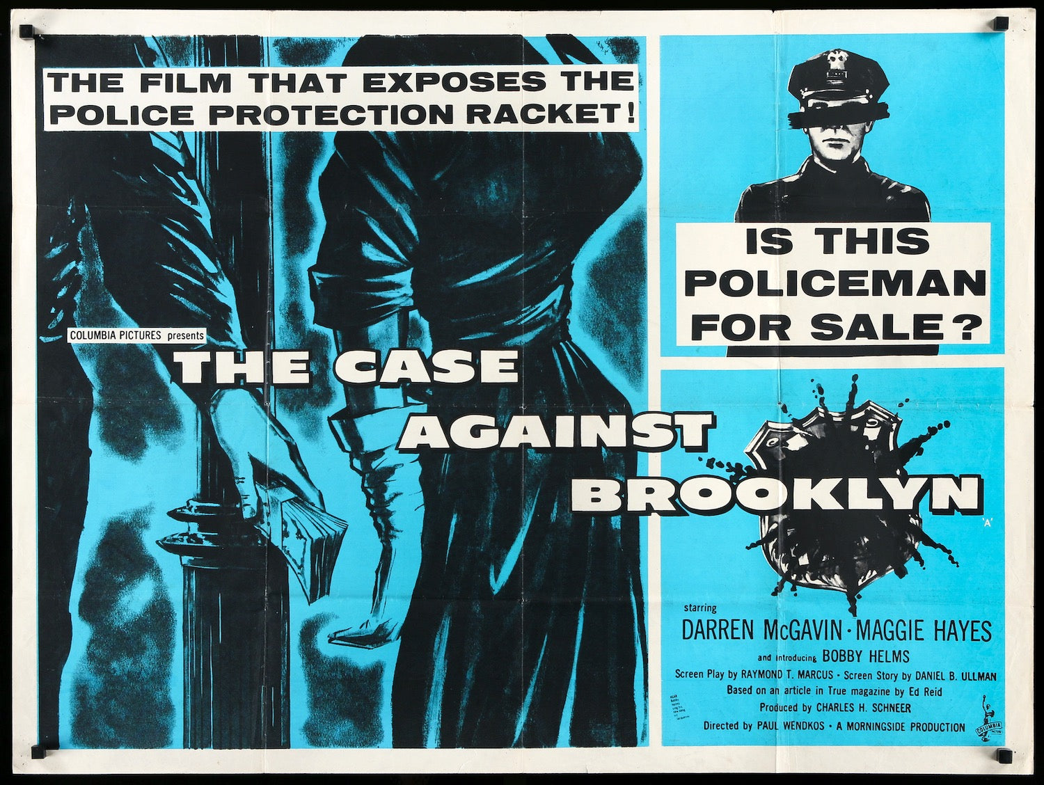 Case Against Brooklyn (1958) original movie poster for sale at Original Film Art - Vintage Movie Posters