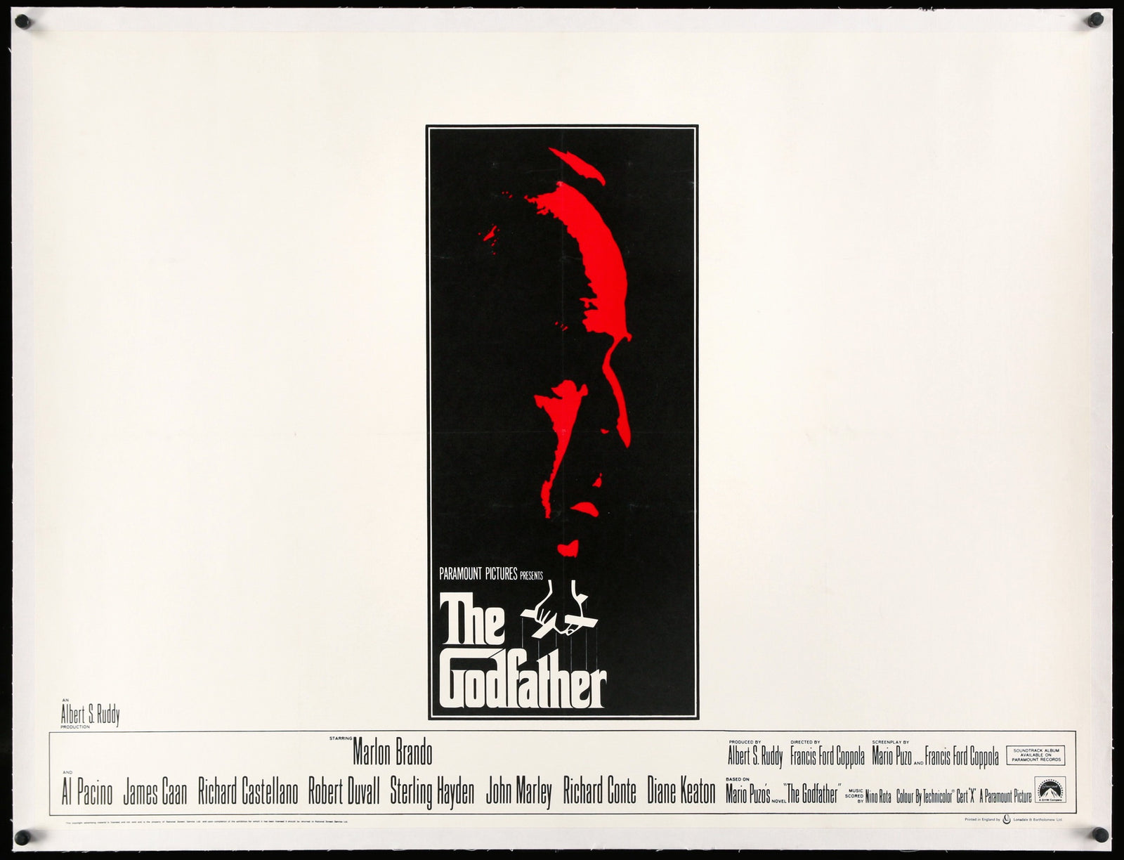 Godfather (1972) original movie poster for sale at Original Film Art - Vintage Movie Posters