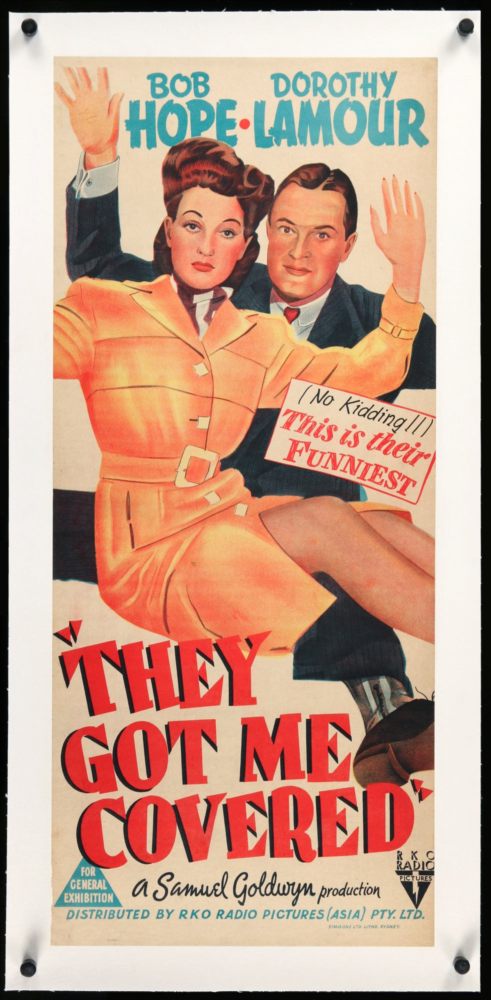They Got Me Covered (1943) original movie poster for sale at Original Film Art - Vintage Movie Posters