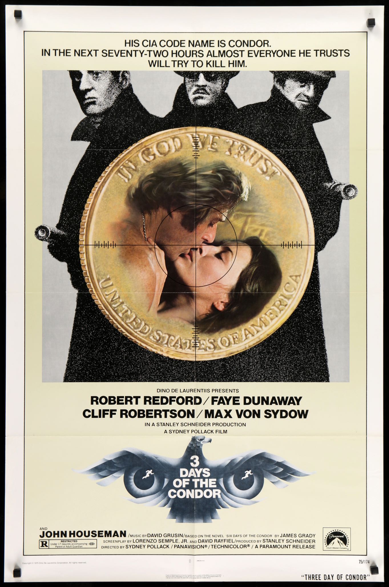 Three Days of the Condor (1975) original movie poster for sale at Original Film Art - Vintage Movie Posters