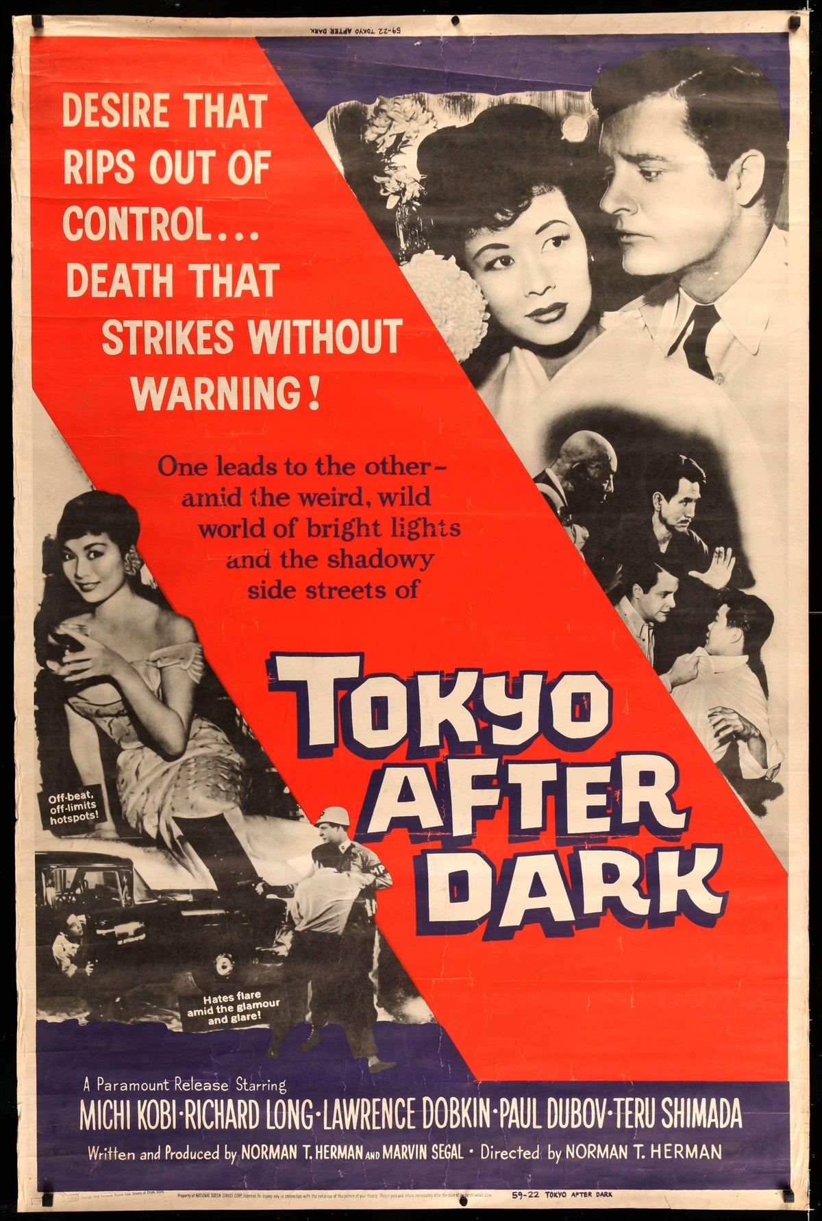 Tokyo After Dark (1959) original movie poster for sale at Original Film Art