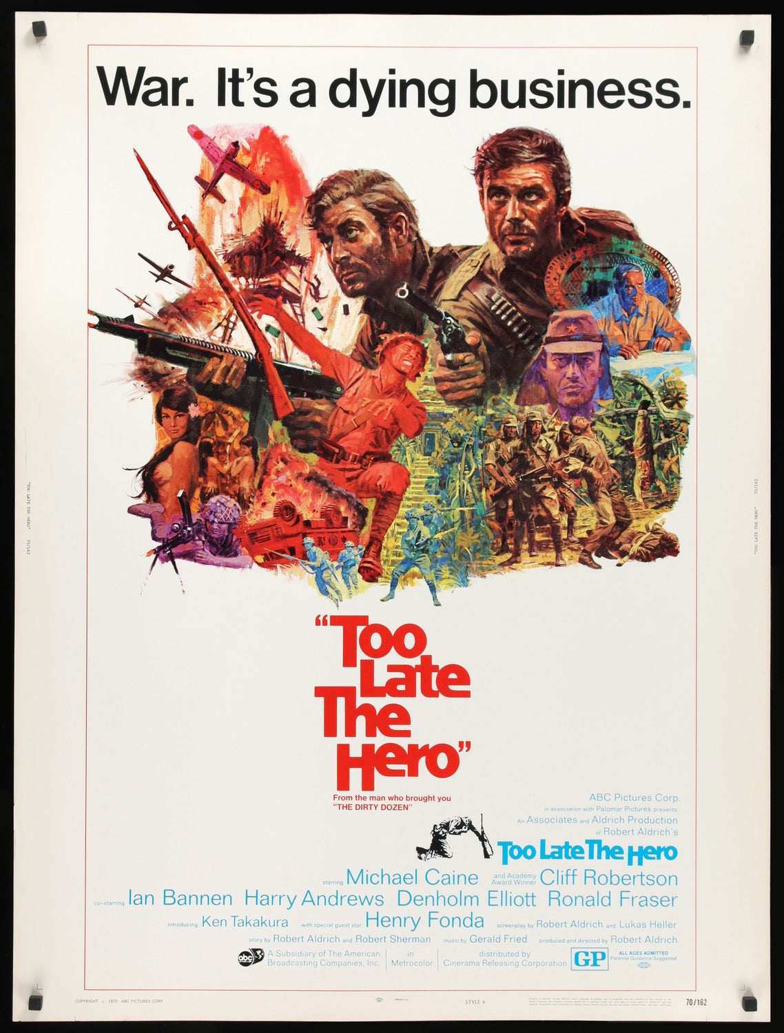 Too Late the Hero (1970) original movie poster for sale at Original Film Art - Vintage Movie Posters
