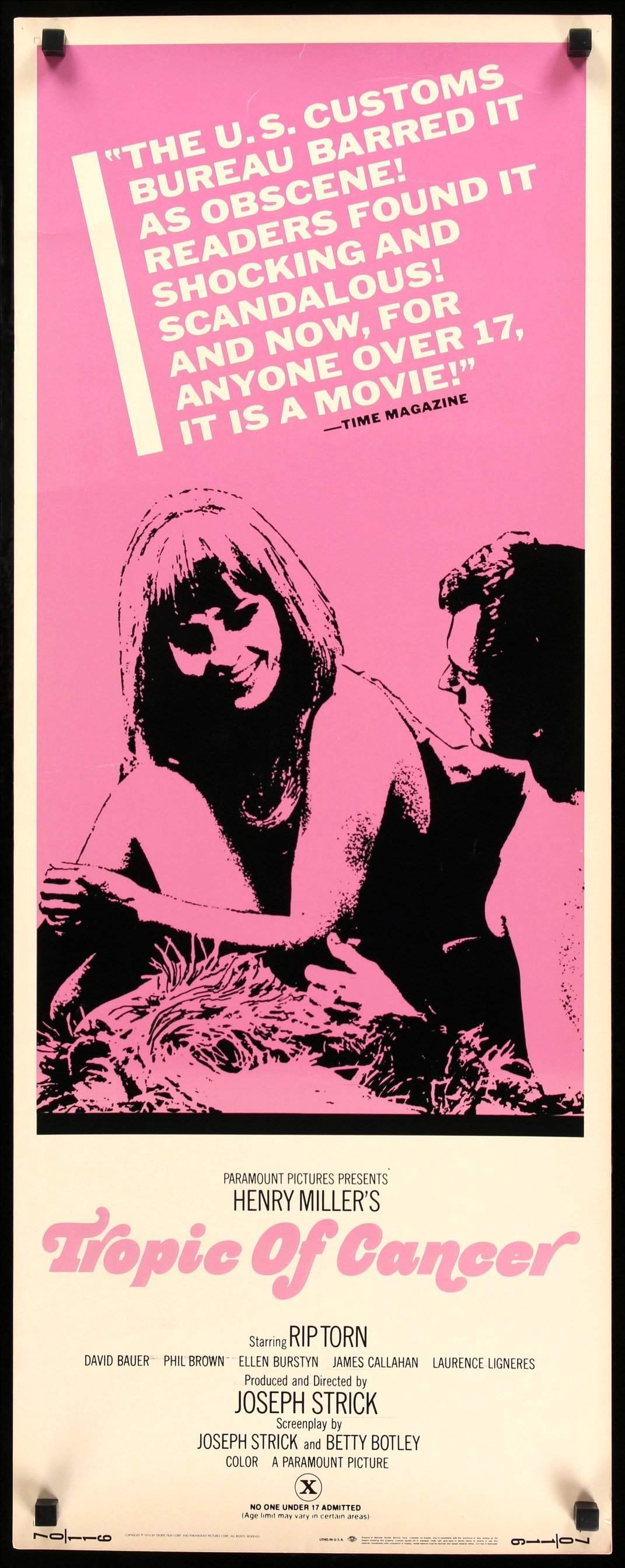 Tropic of Cancer (1970) original movie poster for sale at Original Film Art