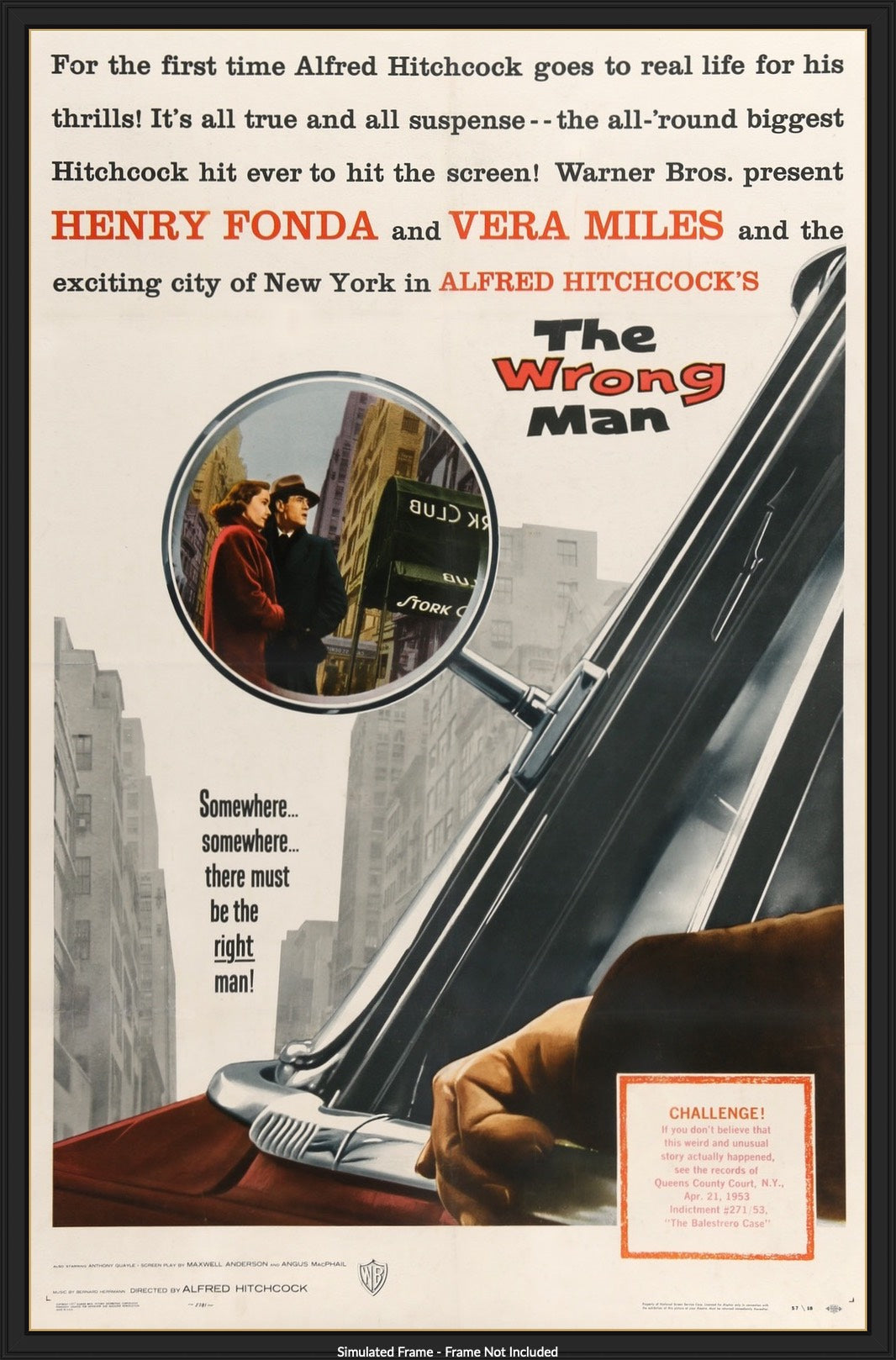 Wrong Man (1956) original movie poster for sale at Original Film Art - Vintage Movie Posters