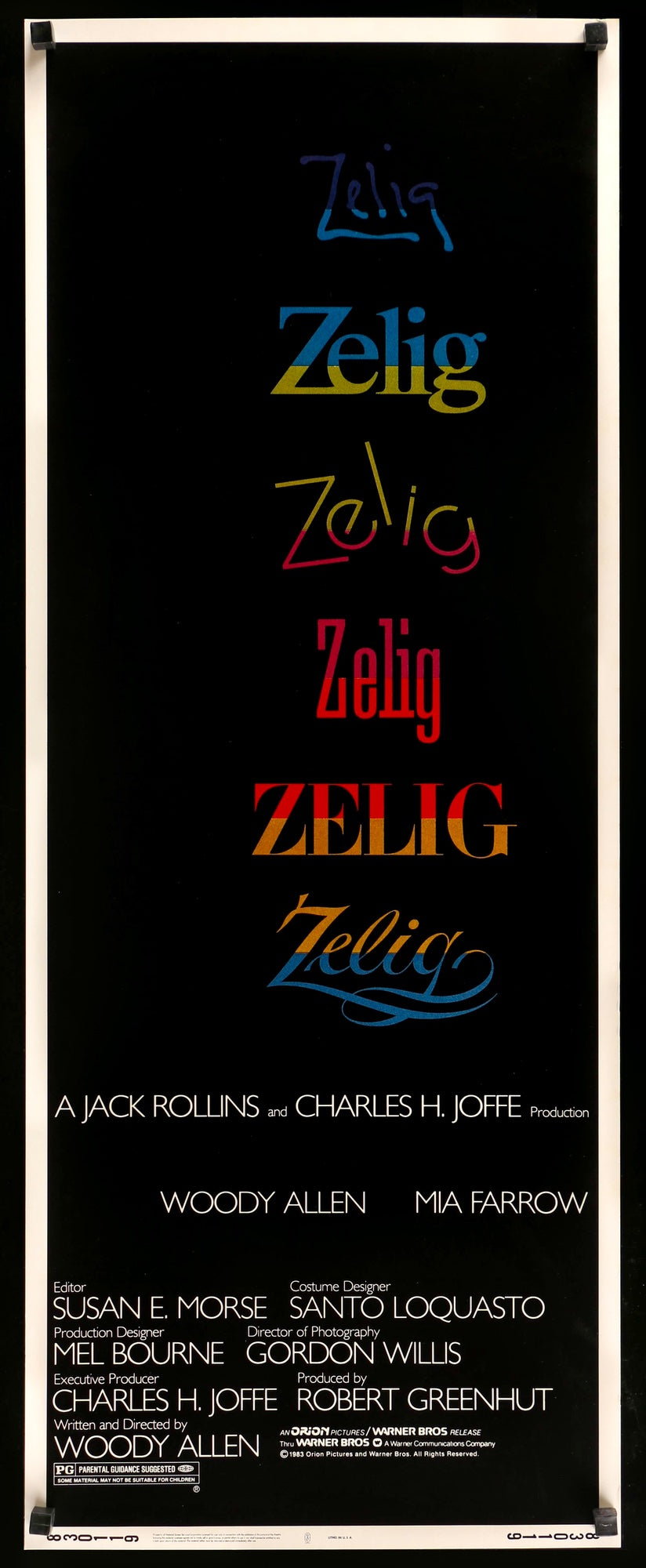 Zelig (1983) original movie poster for sale at Original Film Art - Vintage Movie Posters